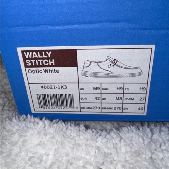 Men’s Hey Dude’s Wally Stitch Optic White 40021-1K3 - Picture 9 of 10